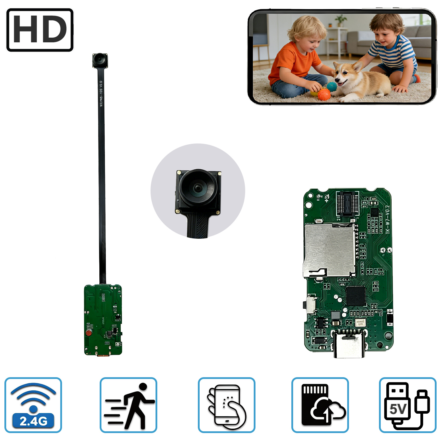 Home Security Hidden Cameras - Миниатюрный компактный модуль PCBA для домашней