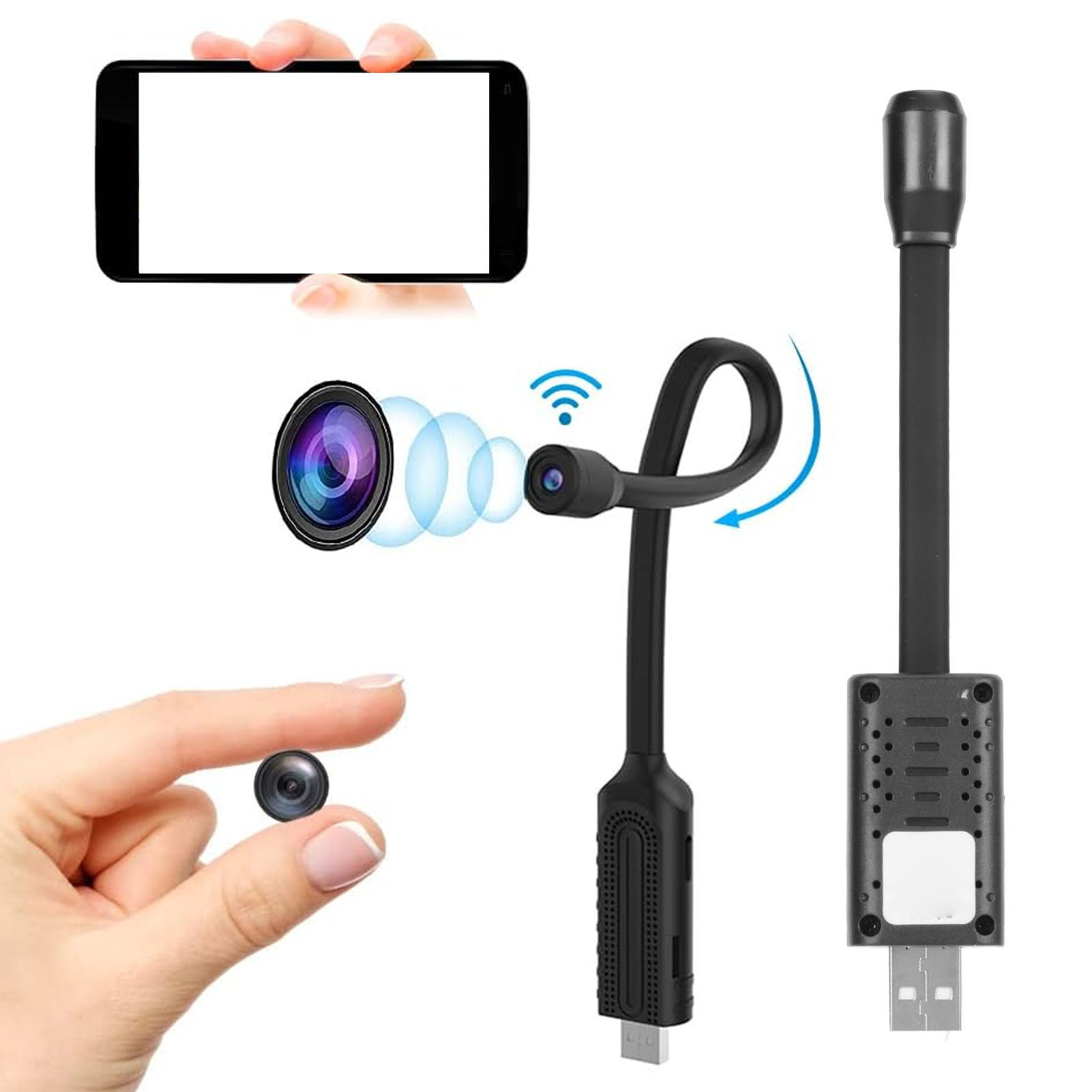 Home Security Hidden Cameras - Беспроводная мини-камера безопасности с поддержкой Wi-Fi,