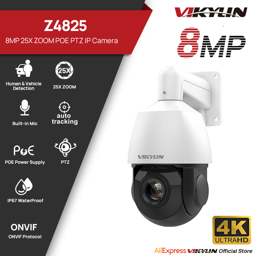 Home Security Service - Vikylin 4K 8MP PTZ IP-камера видеонаблюдения