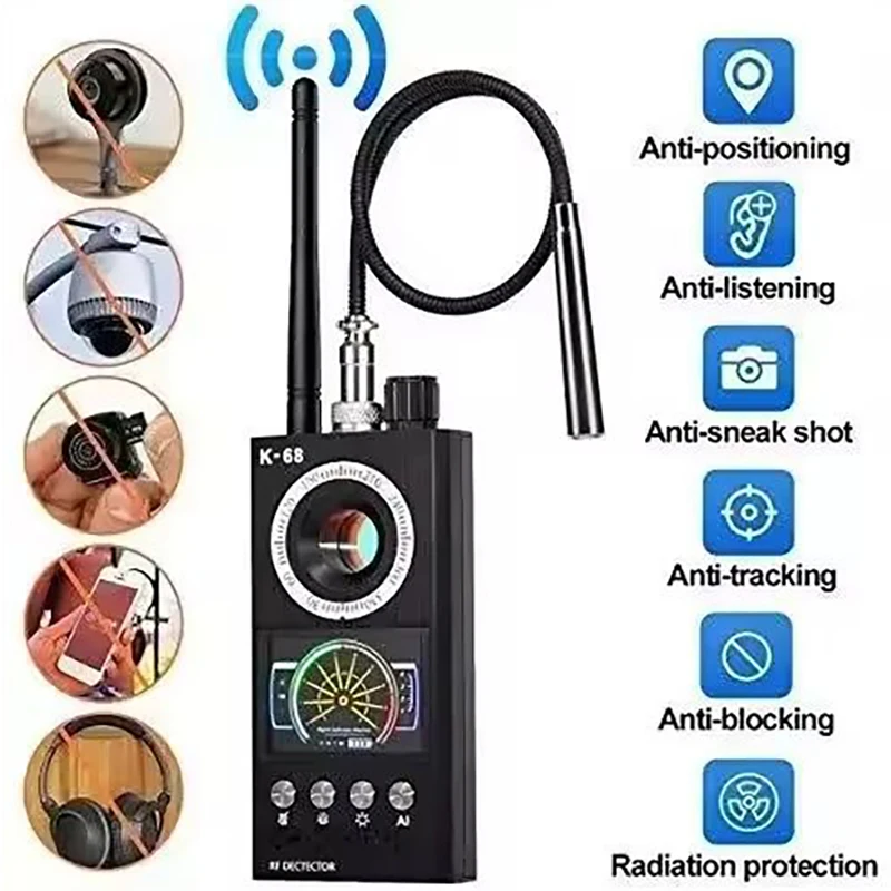 Home Security Hidden Cameras - Профессиональный детектор антишпионских камер K68, сканер