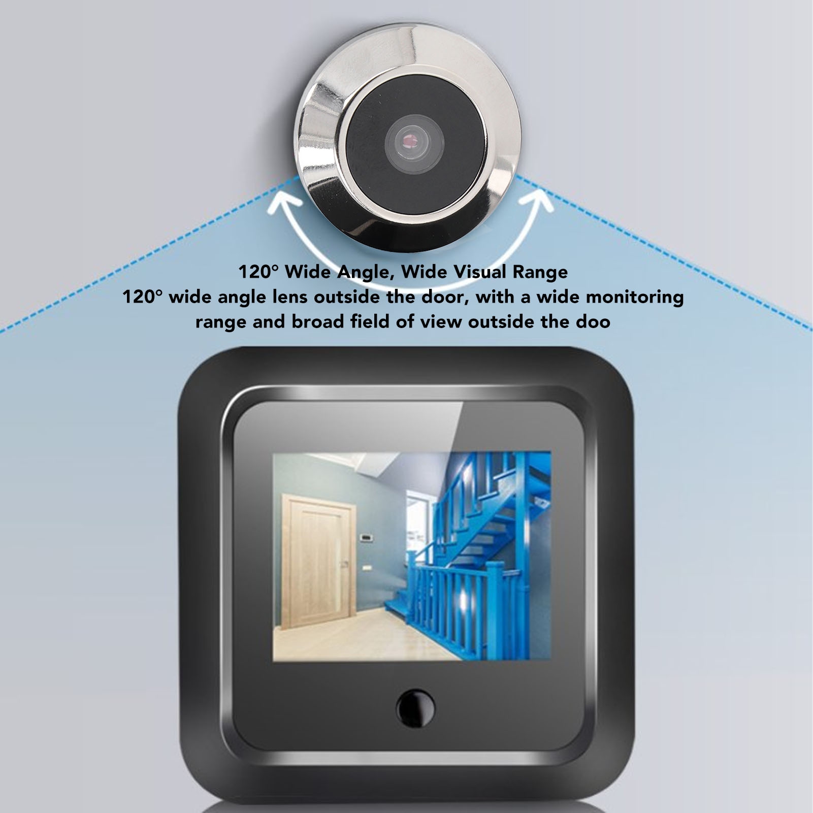 Peephole Camera Viewer - Digital Door Viewer 0.3MP 120 Degree