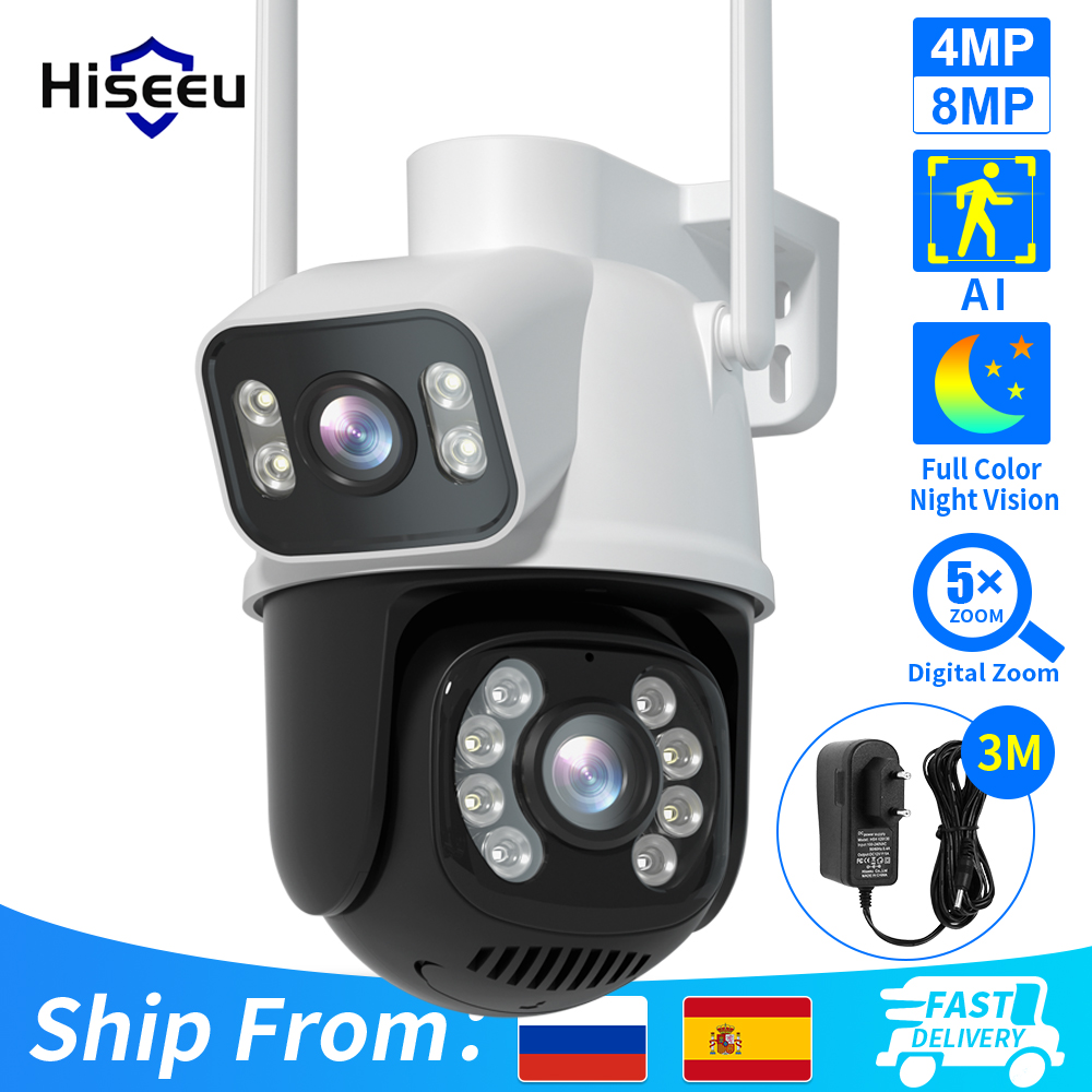 Home Security Camera Xiaomi - Беспроводная IP-камера Hiseeu 4K 8MP PTZ