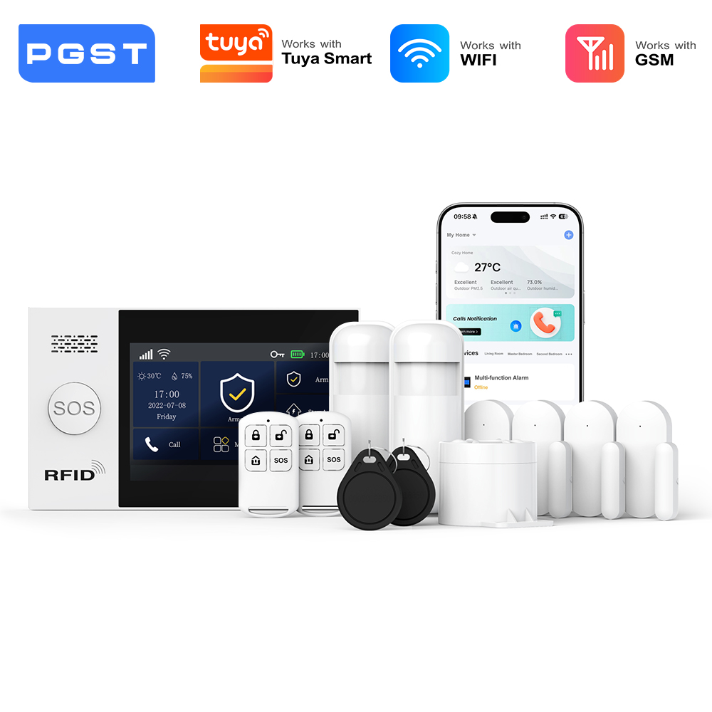 Home Security System Installation - Комплект беспроводной системы сигнализации PGST 2G