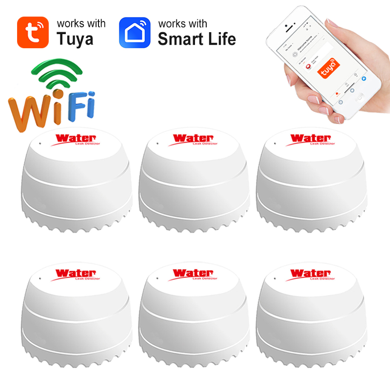 Home Security Alarm System - Датчик утечки воды Tuya Wi-Fi, умный