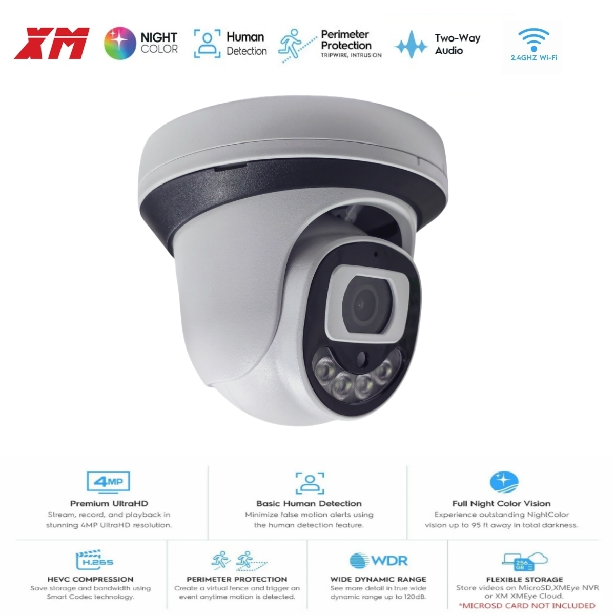 Home Security System Installation - 4 МП Wi-Fi IP-камера для помещений,