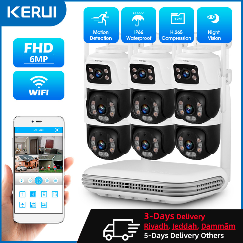 Home Security Wifi Camera - Керуи водонепроницаемый 6MP HD беспроводной двойной