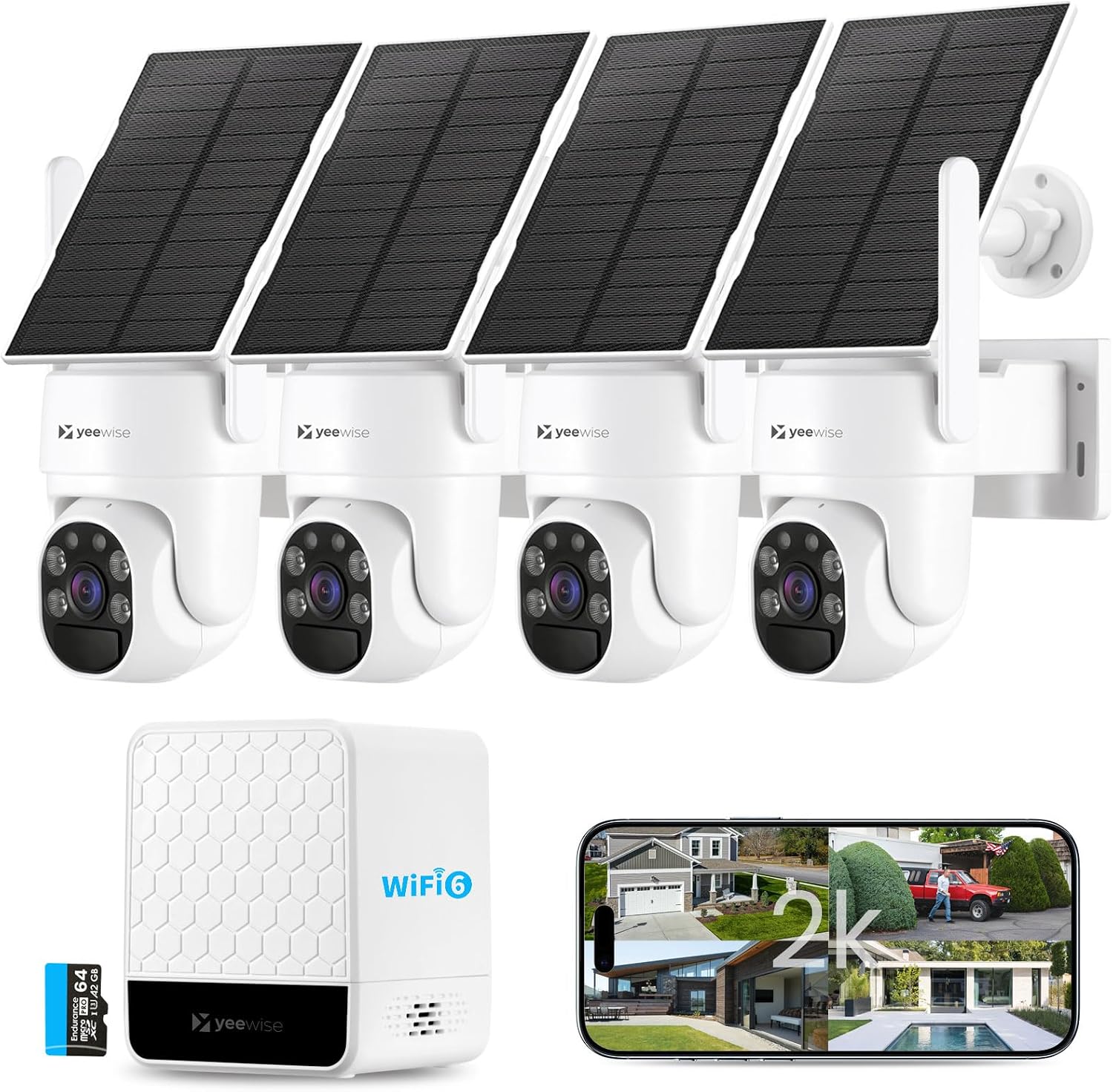 Home Security Cameras No Subscription - Беспроводная уличная система видеонаблюдения на солнечных