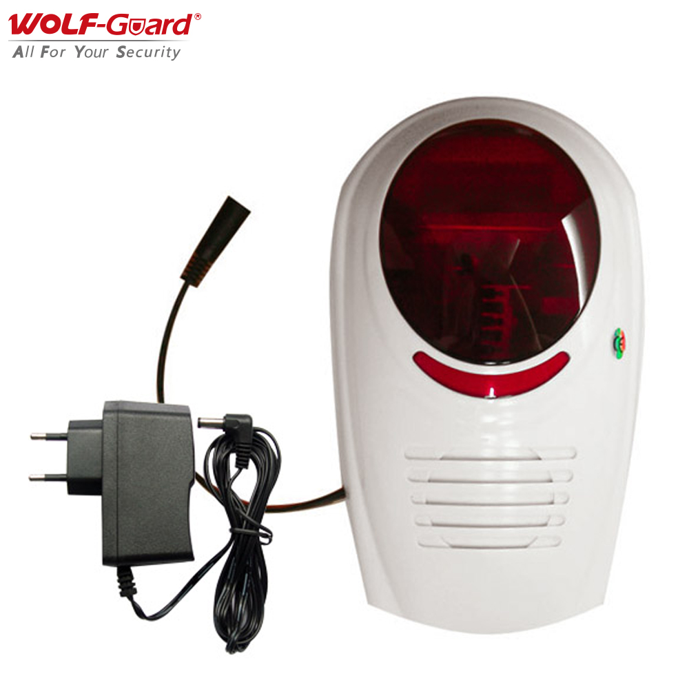 Home Security System Installation - Wolf-Guard 433 МГц Беспроводная звуковая мигающая