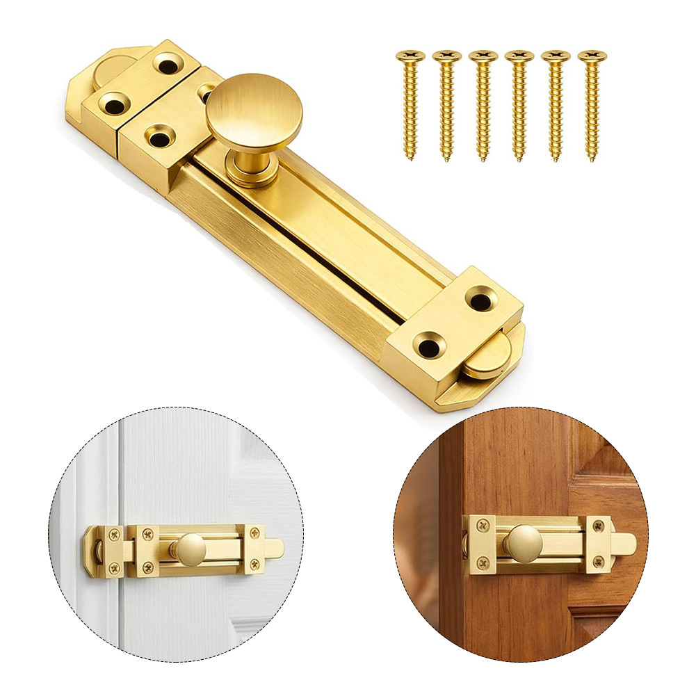 Home Security Locks For Doors - 5-дюймовый замок-защелка из цельной латуни для