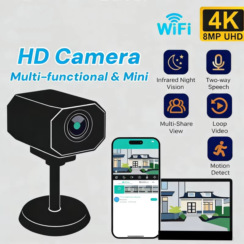 Home Security Lidar - 4K HD Wi-Fi камера безопасности для