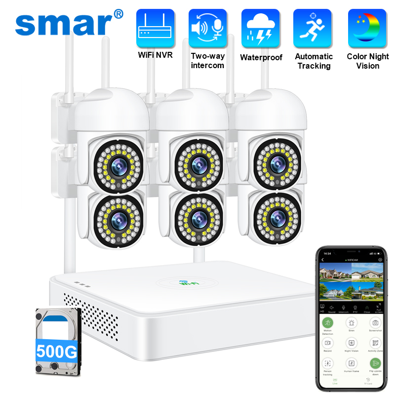Home Security Wifi Camera - Беспроводная система видеонаблюдения Smar 3MP PTZ