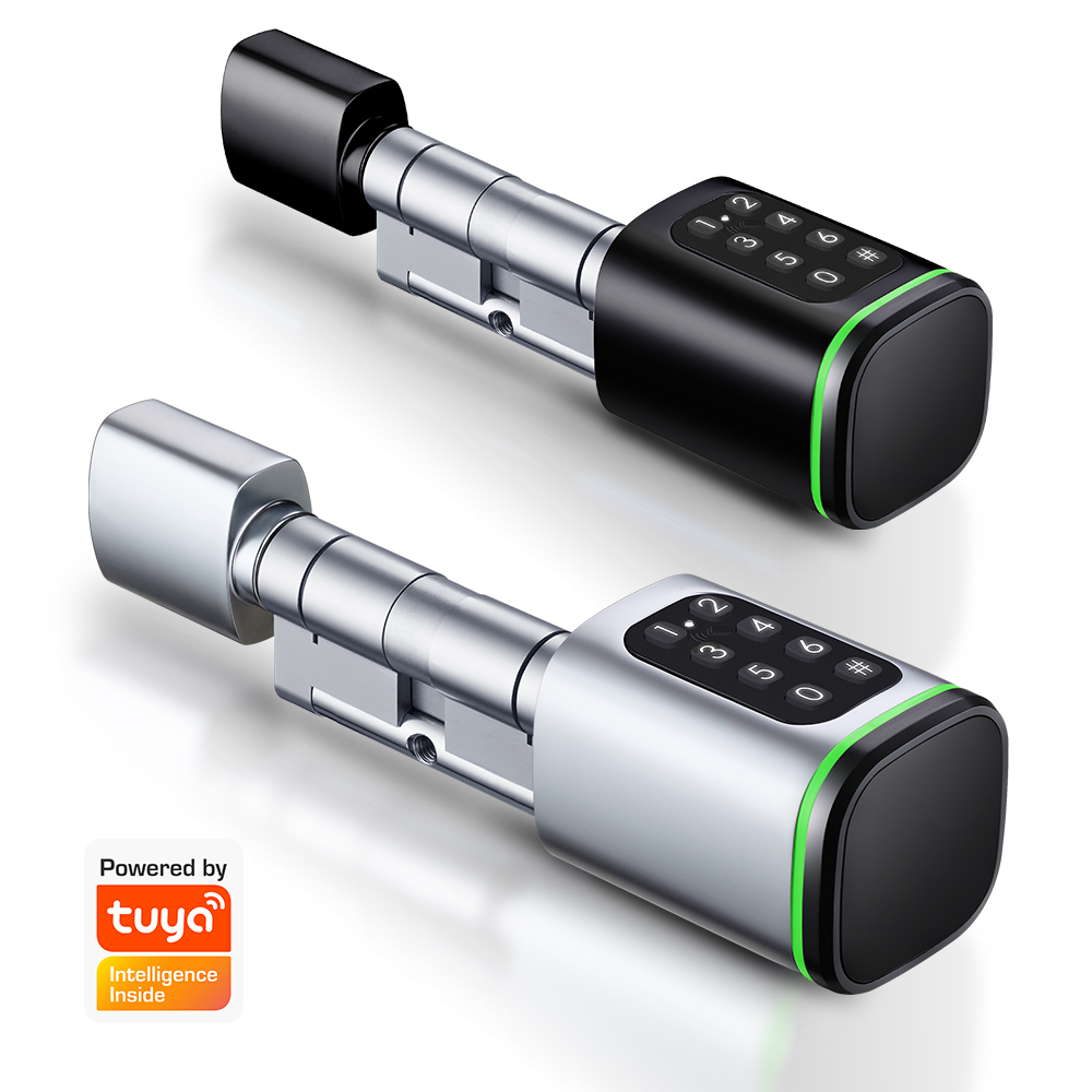Home Security Keypad - Умный цилиндрический замок Tuya 60-90 мм,