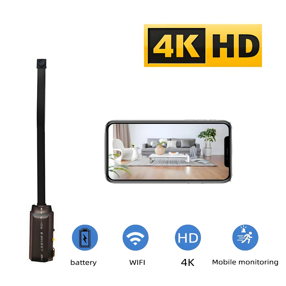 Home Security Hidden Cameras - Улучшенная версия, мини-камера 4K HD с