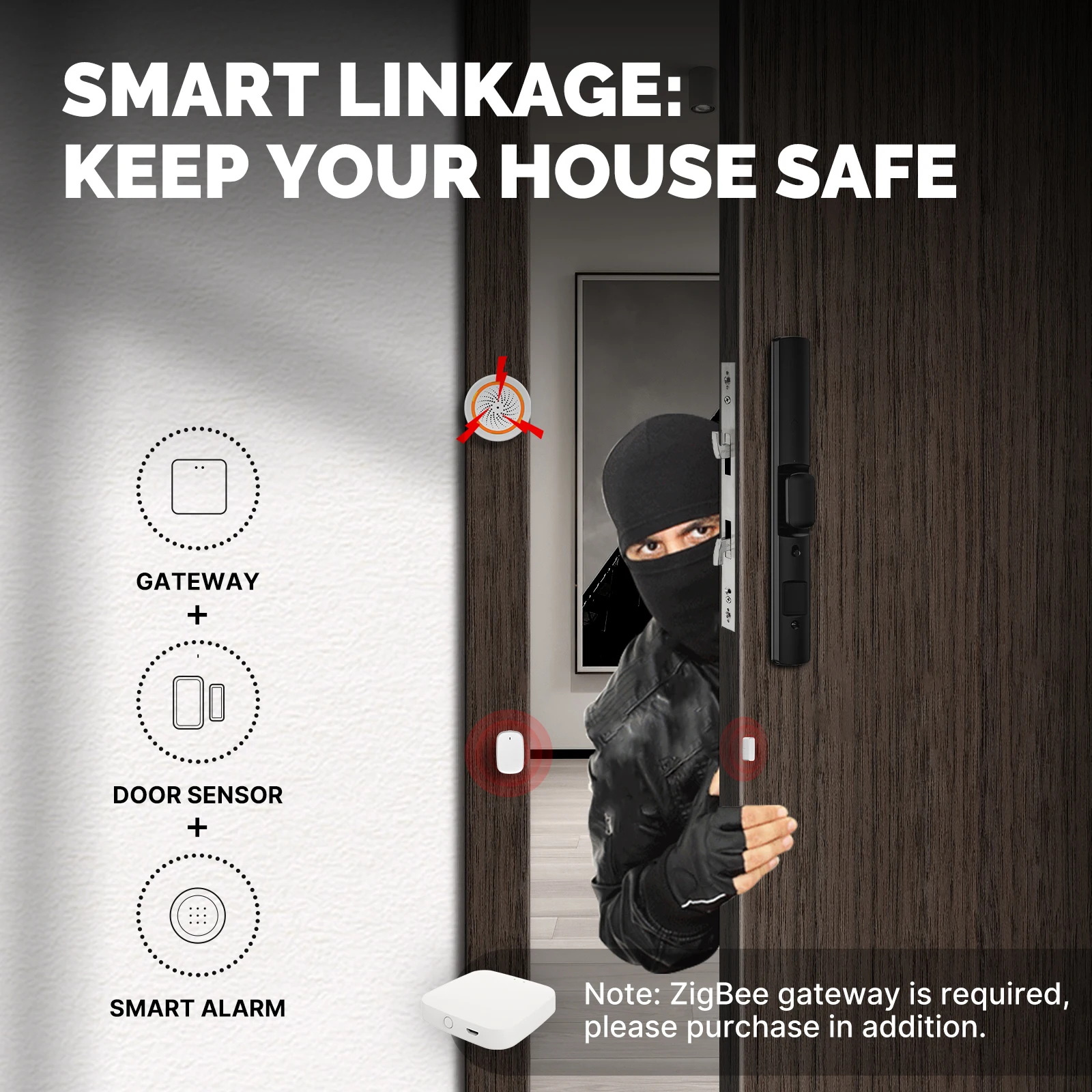 MOES Tuya Smart ZigBee датчик  – обзор и цена Home Security System Installation