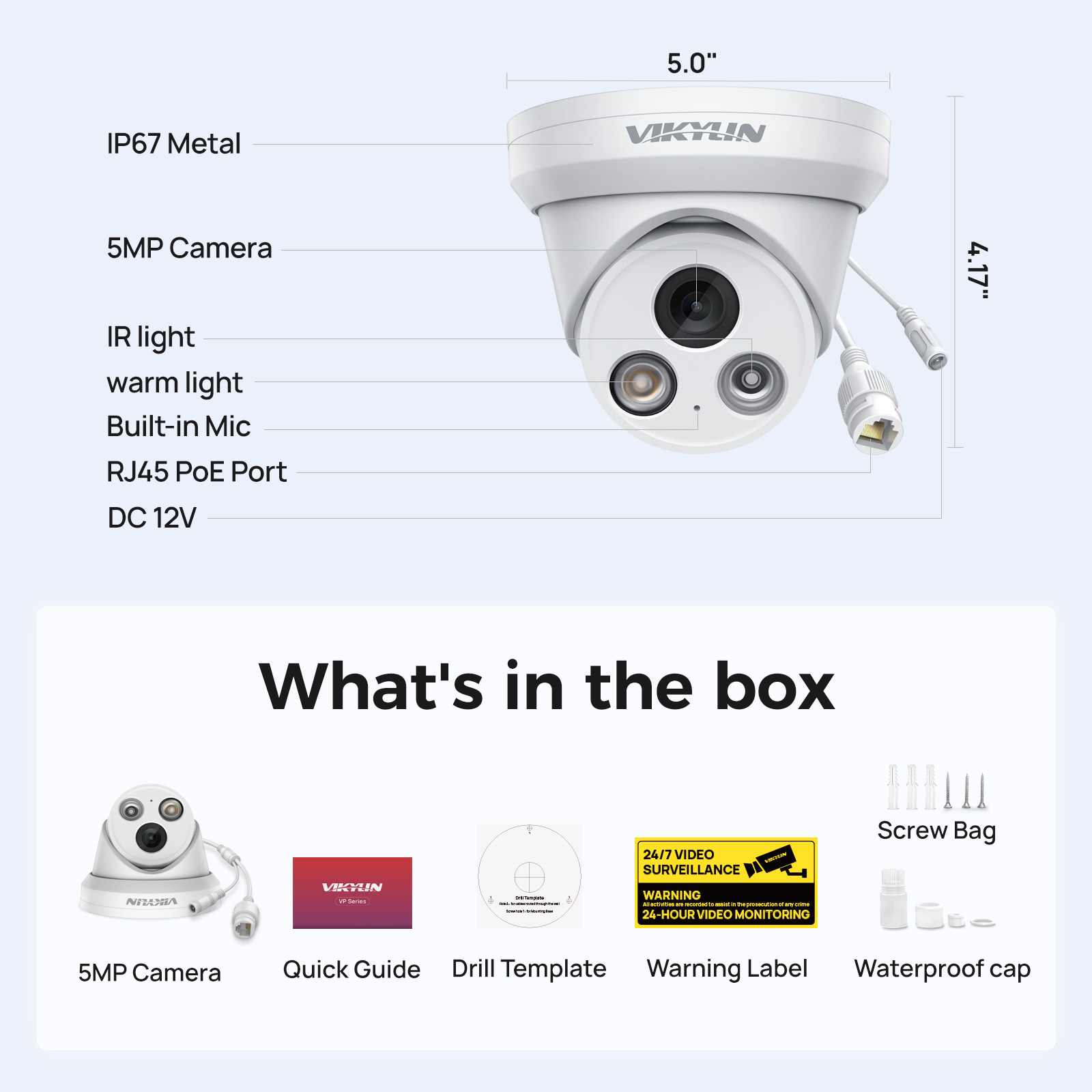 Уличная IP-камера VIKYLIN 5 МП – обзор и цена Home Security Service
