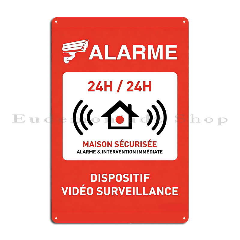 Винтажная металлическая таблич – обзор и цена Home Security Alarm System