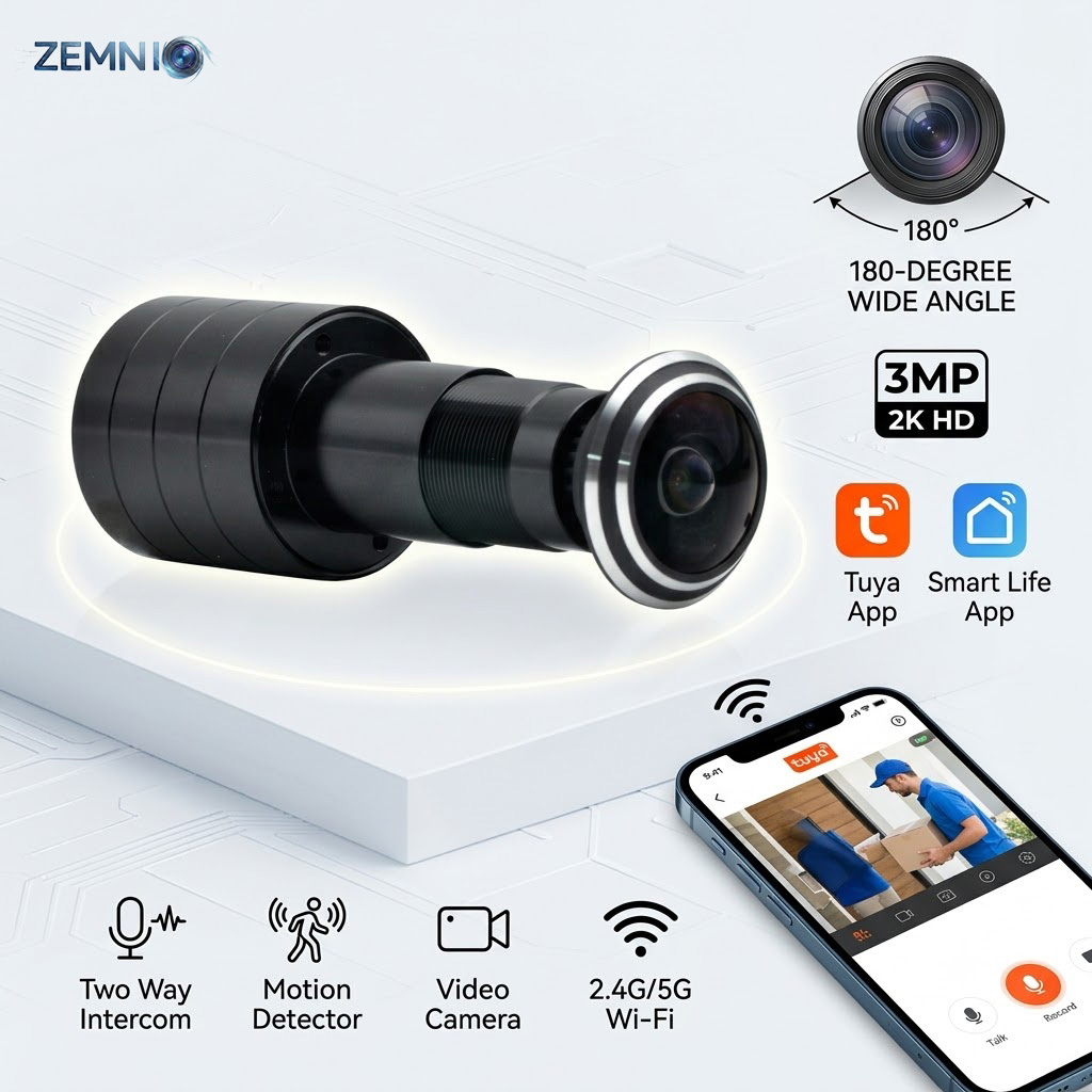 3MP 2K WiFi-камера для дверног – обзор и цена Peephole Camera Viewer