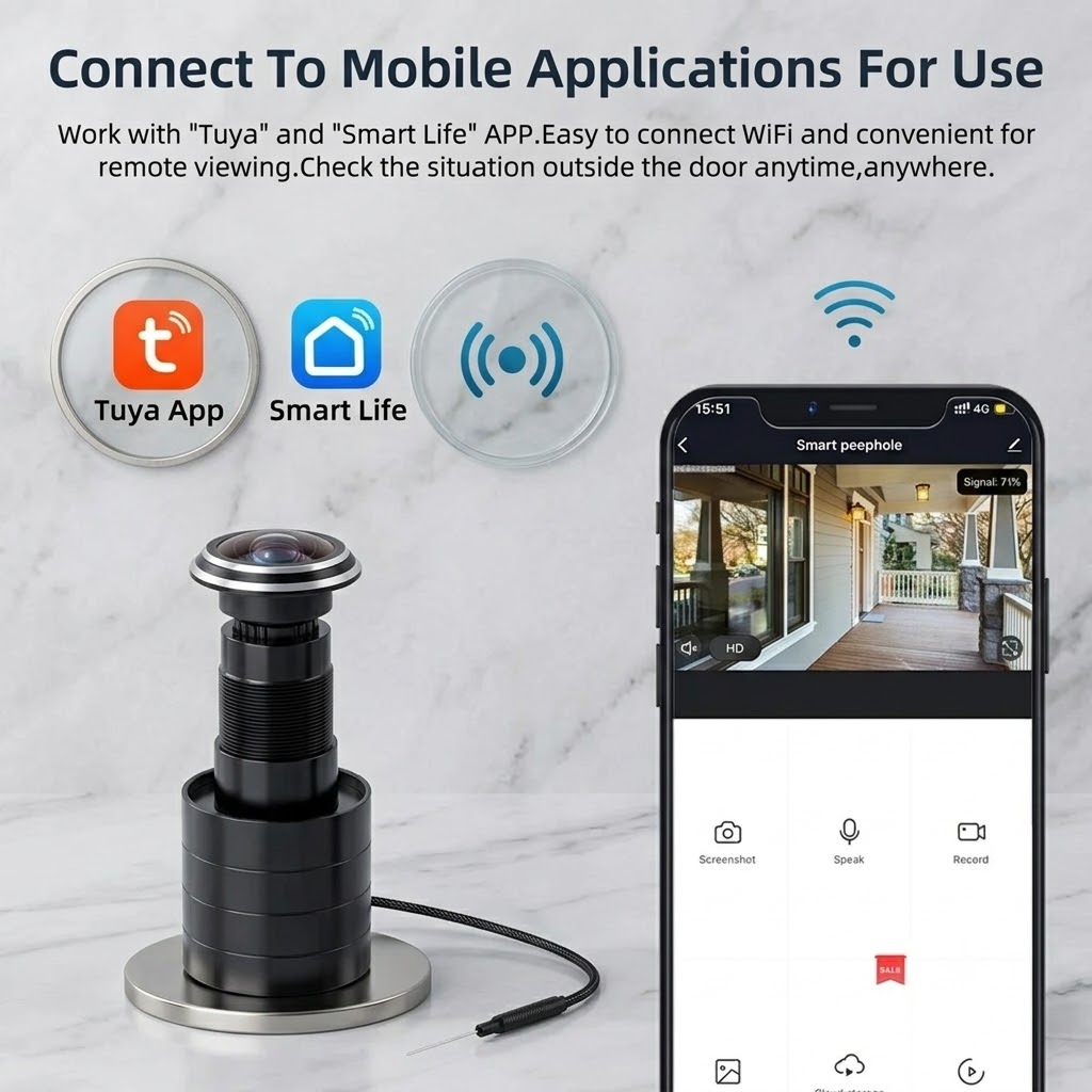 3MP 2K WiFi-камера для дверног – обзор и цена Peephole Camera Viewer