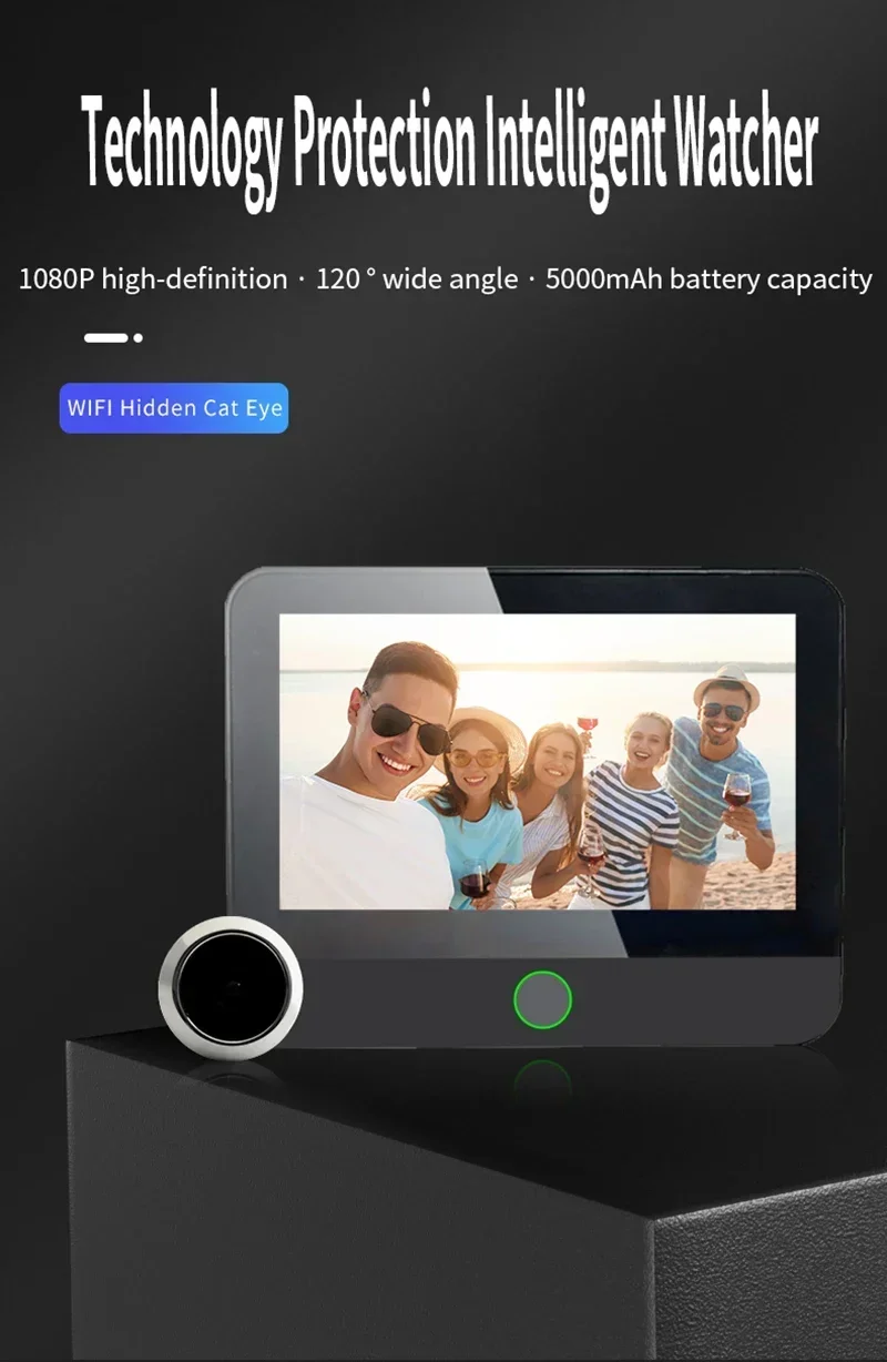 Новый Wi-Fi умный дверной звон – обзор и цена Peephole Camera Viewer