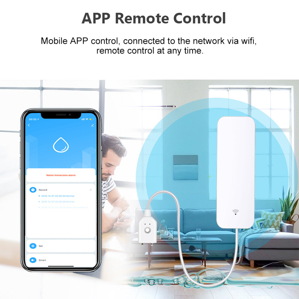 Датчик утечки воды Tuya Wi-Fi, – обзор и цена Home Security With Ai