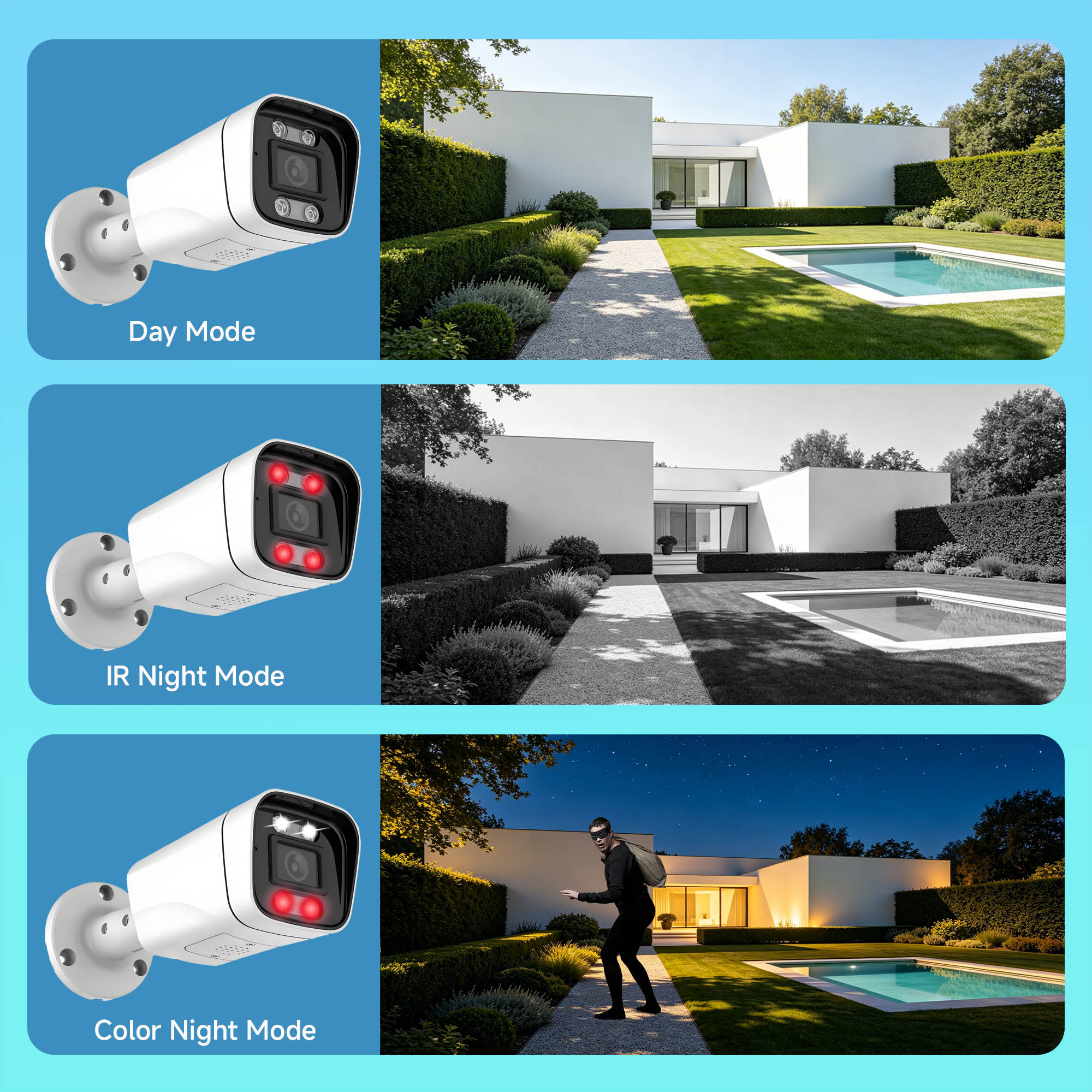Комплект системы видеонаблюден – обзор и цена Home Security With Ai