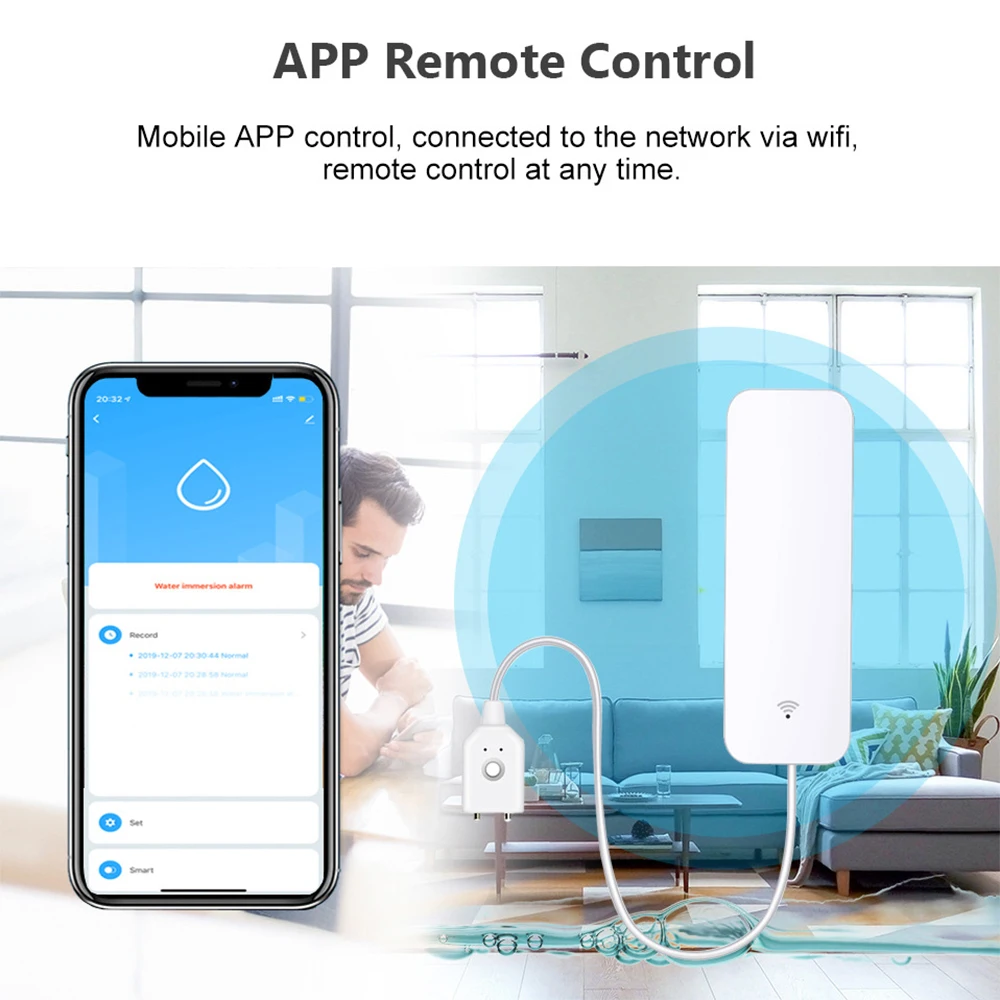 Датчик воды Tuya Wi-Fi Zigbee, – обзор и цена Home Security With Ai