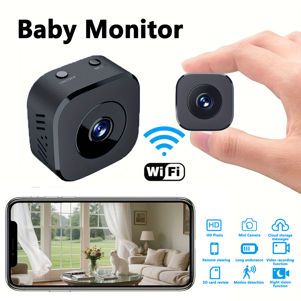 1080P HD Мини Wi-Fi камера Вну – обзор и цена Home Security Wifi Camera