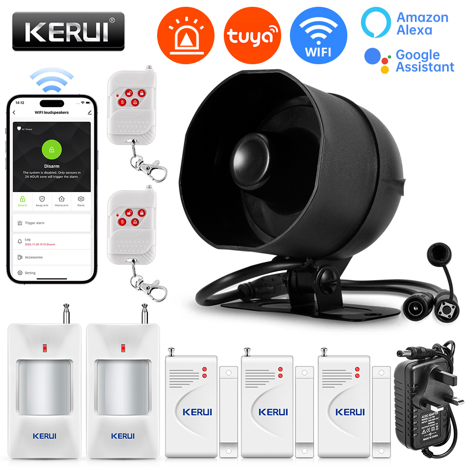 KERUI 120 дБ сирена сигнализац – обзор и цена Home Security System Installation