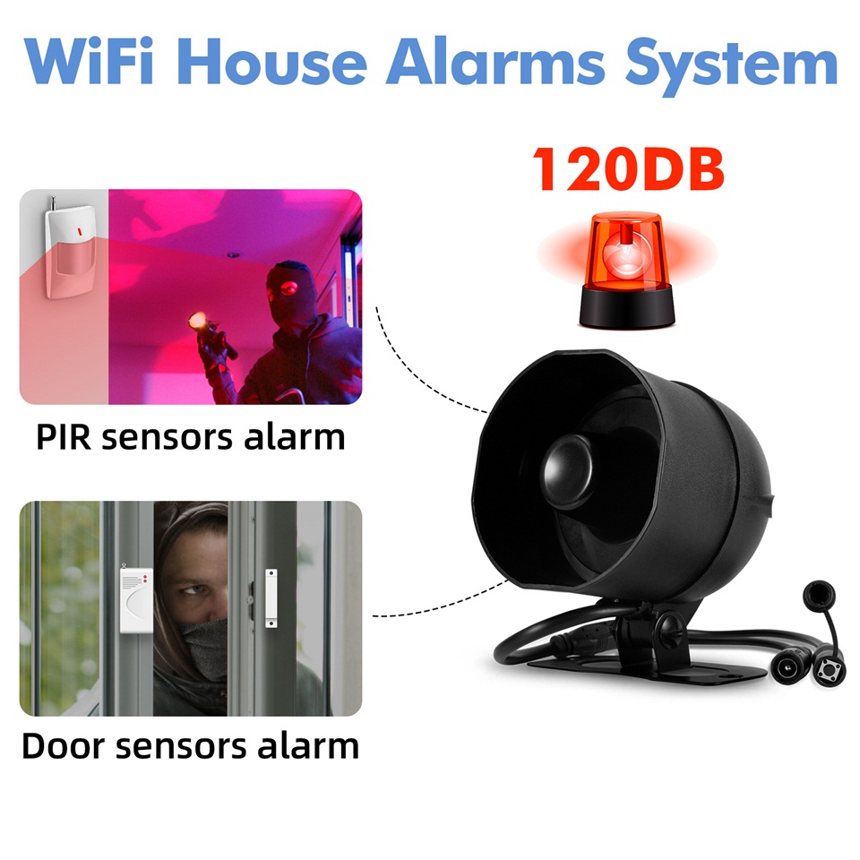 KERUI 120 дБ сирена сигнализац – обзор и цена Home Security System Installation
