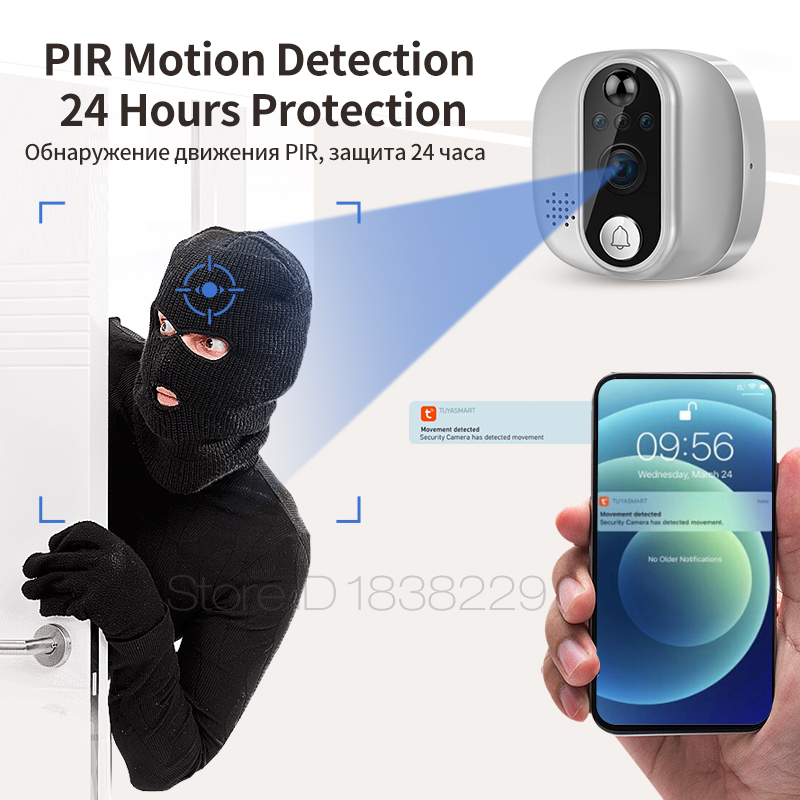 Умный Wi-Fi видеодомофон KAK с – обзор и цена Peephole Camera Viewer