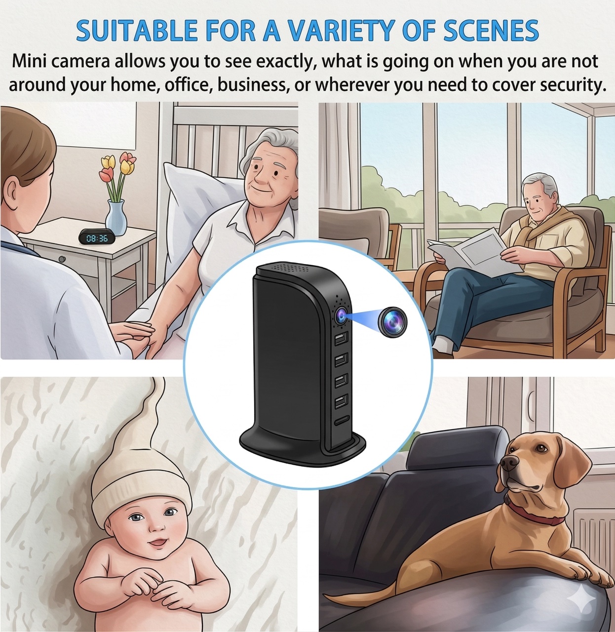 Компактная Wi-Fi камера видеон – обзор и цена Home Security Wifi Camera