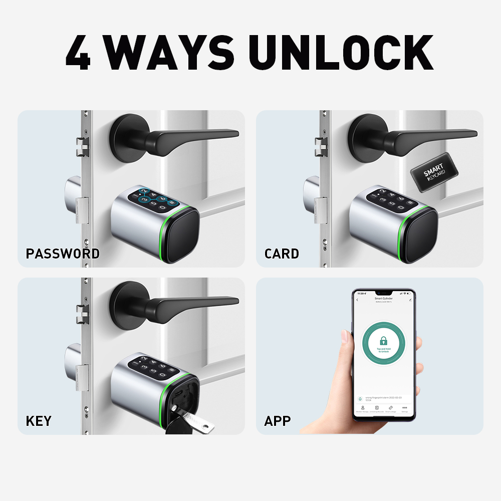 Умный цилиндрический замок Tuy – обзор и цена Home Security Keypad