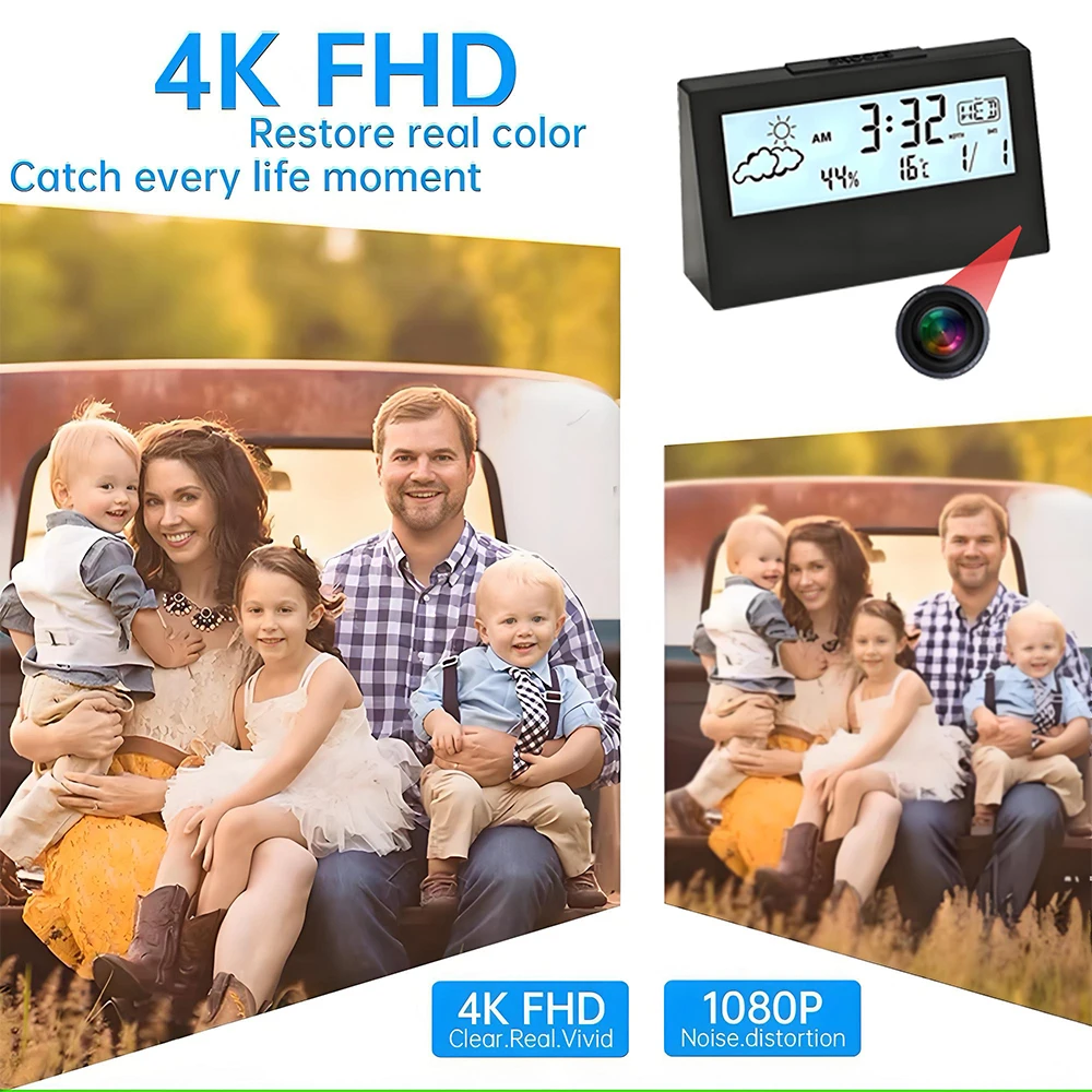 4K WiFi-камера-часы с датчиком – обзор и цена Home Security Lidar